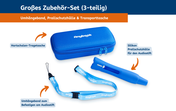 Großes Zubehör-Set zum Anybook Pro (3-teilig) bei ARIADNE